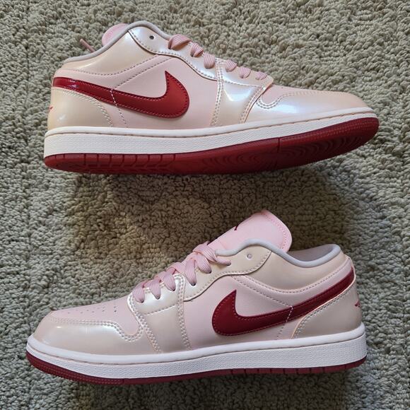 Wmns Air Jordan 1 SE Low Patent Valentine's Day Brand New Sz 10 - Picture 3 of 10